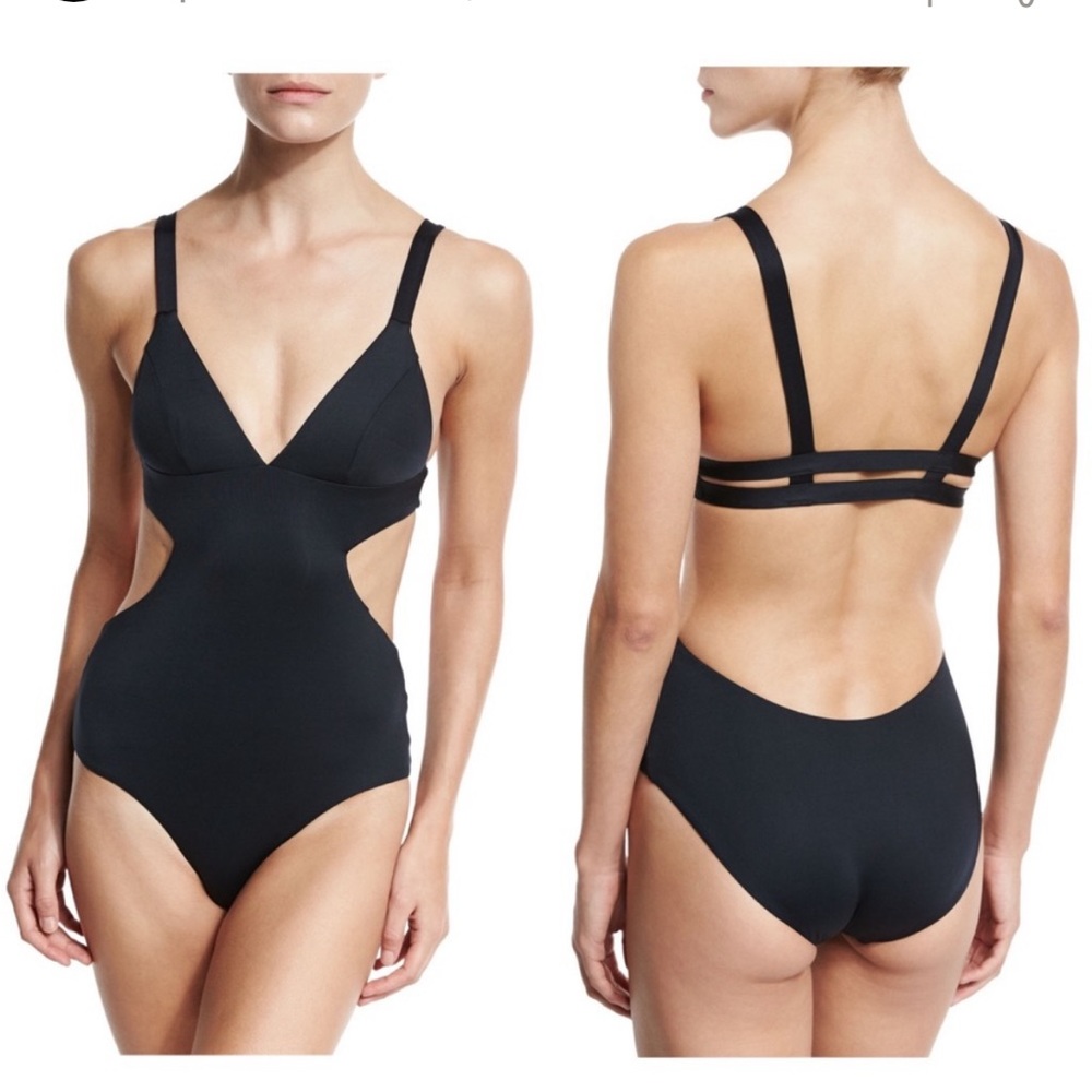 Vitamin A AVA Full Cut One Piece Swimsuit Bodysuit Black - 6/Small - NWT